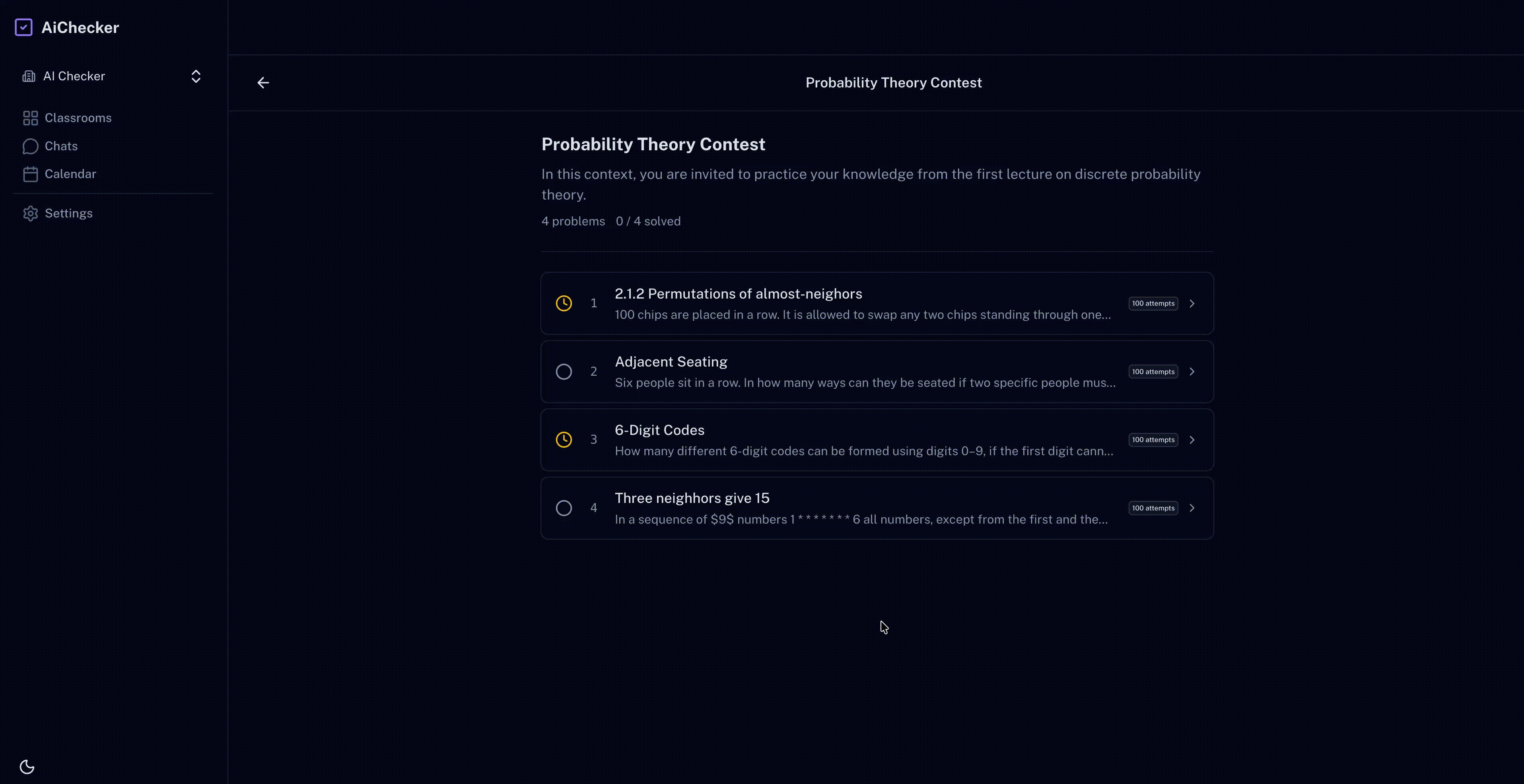 Problem submission demo